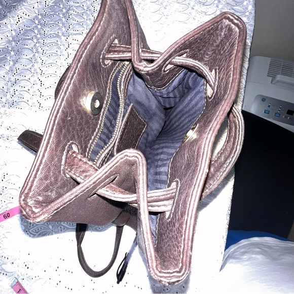 Vintage Coach #4923 Sonoma Drawstring in Brown Pebbled Genuine Leather - Picture 7 of 8